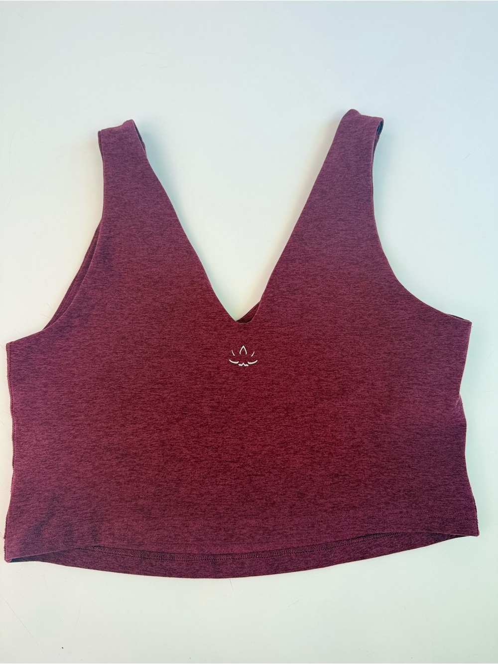 Beyond Yoga Spacedye Cropped Tank - Pink Cranberry / Berry Heather size L